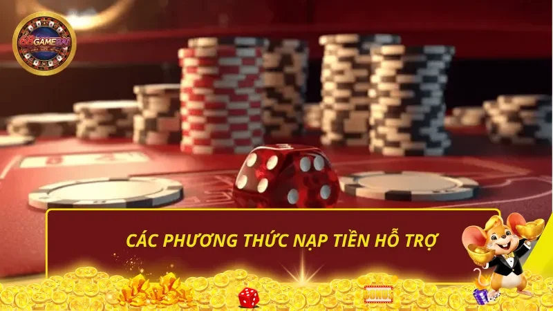Các phương thức nạp tiền hỗ trợ